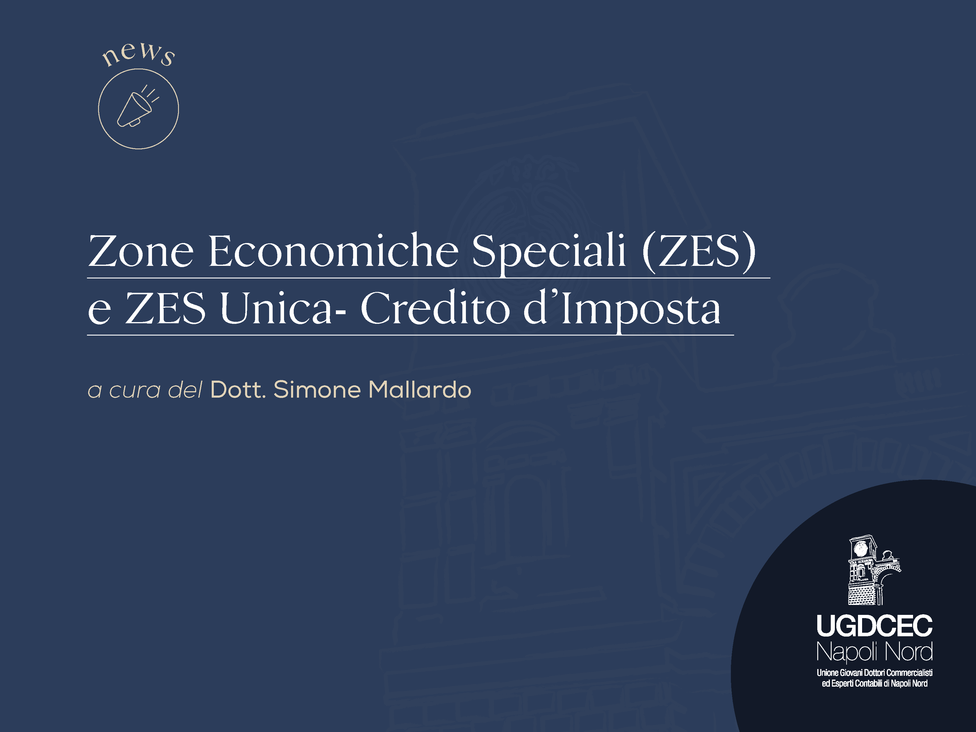 Zone Economiche Speciali (ZES) e ZES Unica- Credito d’Imposta