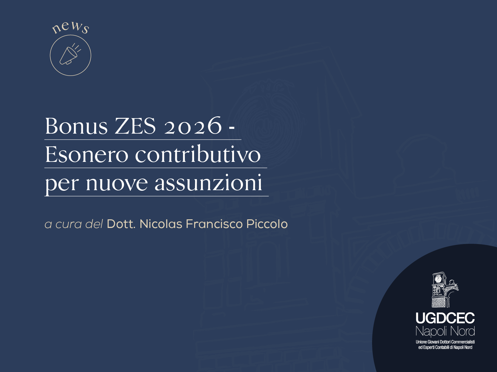 Bonus ZES 2026 – Esonero contributivo per nuove assunzioni