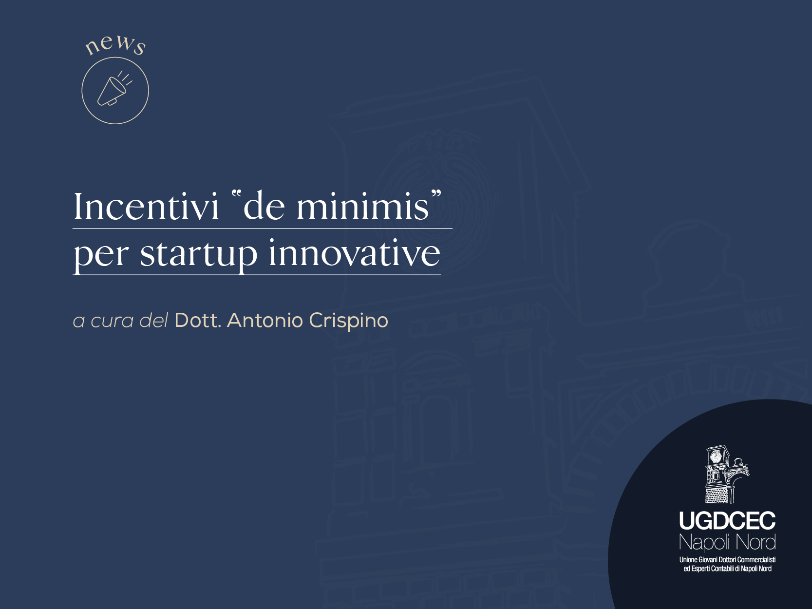 Incentivi “de minimis” per startup innovative